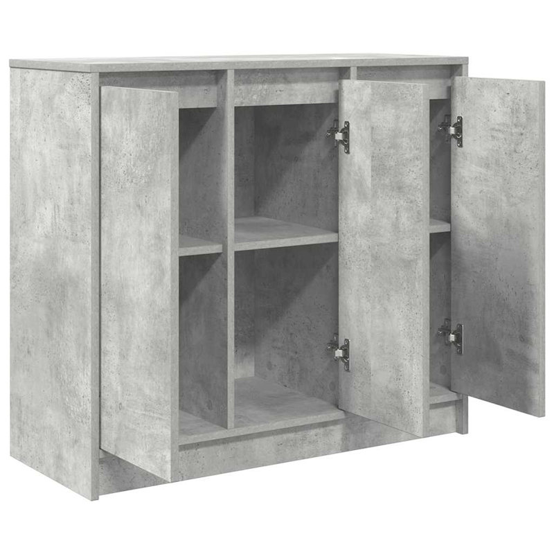 Sideboard 85X34x76 Cm Engineered Wood, Concrete Grey