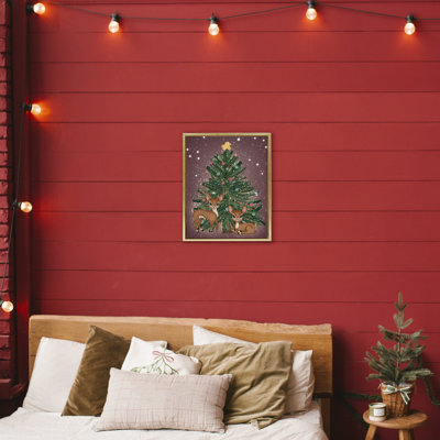 Christmas Tree Fun Deer Floating Frame, design by Drew McInerney