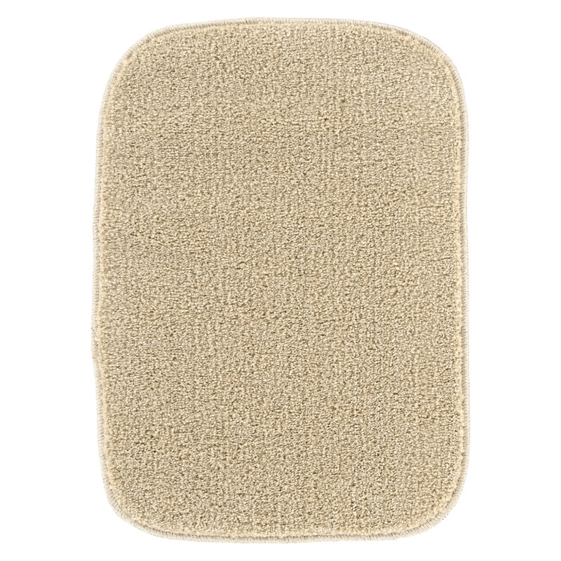 Monarrez Nylon Bath Rug with Non-Slip Backing, Single- 24" L x 17" W, Tan