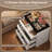 3-Drawer Nightstand With LED Lights, Side Table With Glass Top, White