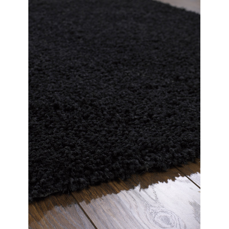 Coopers Black Shaggy Rug, Runner 67 x 200cm