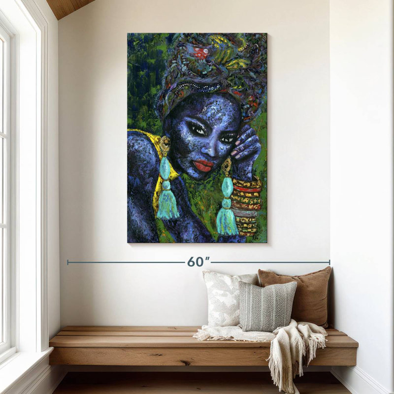 Portrait de beauté africaine Leisha, H 48 po x l 32 po