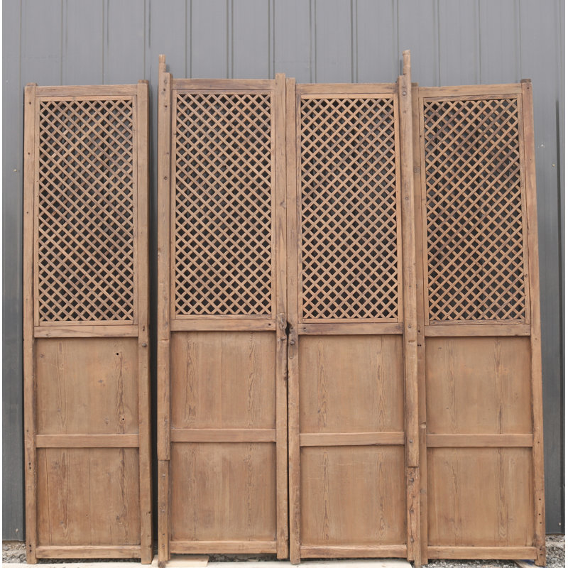 Portes moustiquaires pliantes en pin brut