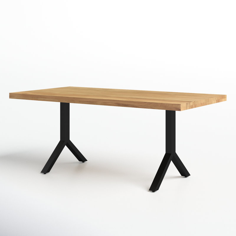72'' Dining Table, Black, Natural