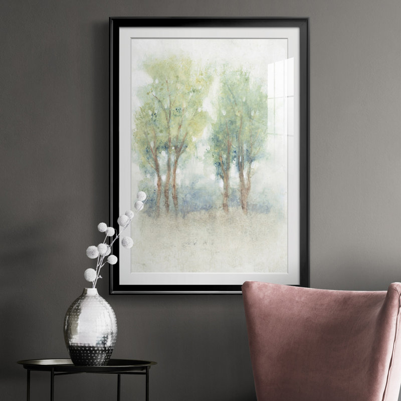 «Spontane Landscape II», reproduction encadrée de qualité supérieure - prête à être accrochée, Cadre noir