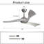 Ventilateur de plafond 3 pales Nicola-368341899