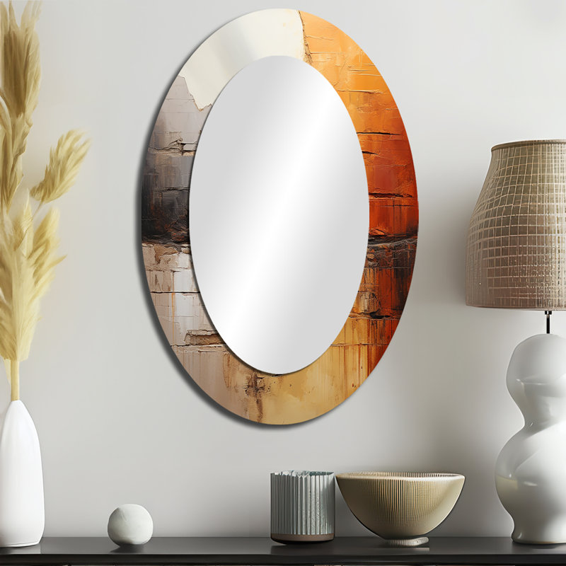 Gris, gris et orange, 36 po x 24 po