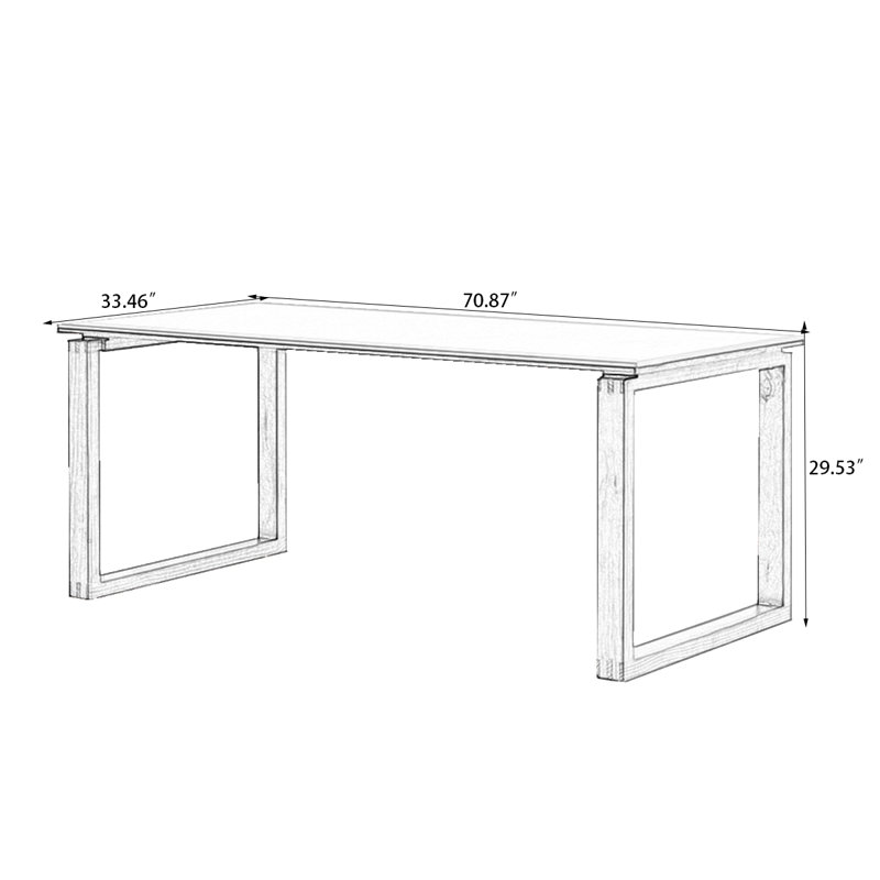 Blanc / pierre rectangulaire brun clair + table de salle à manger papillon en bois massif
