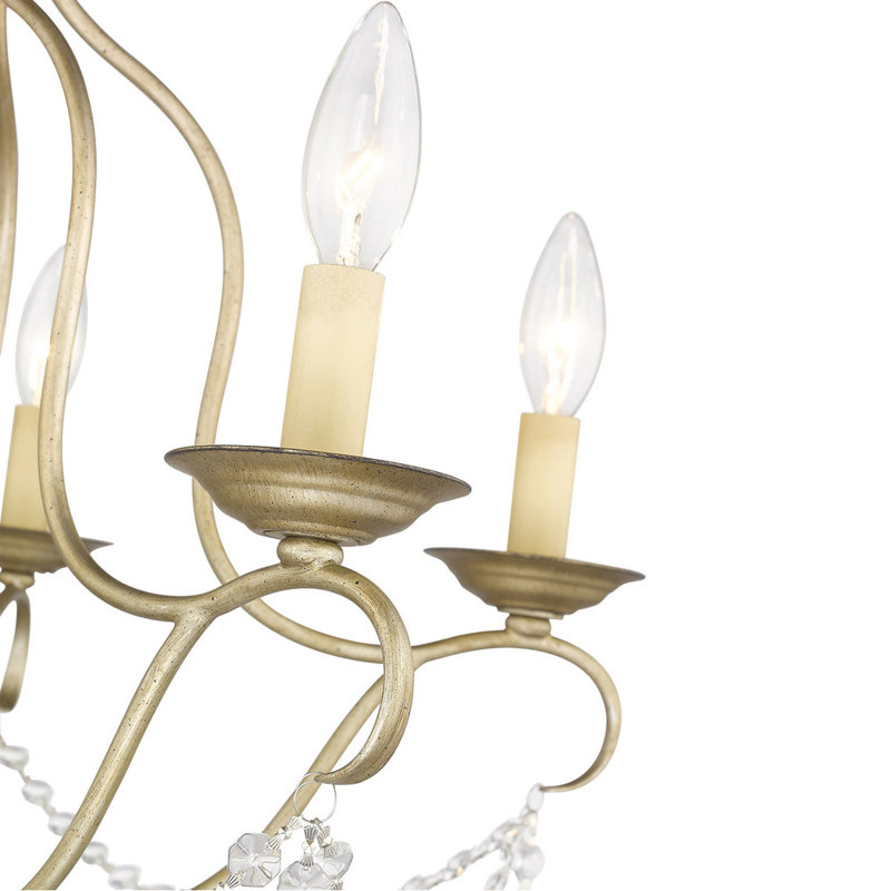 Lustre classique à 5 lumières de style bougie