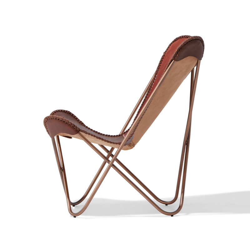 Callum Leather Sling Chair Brown, Saddle Brown