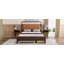 Lit plateforme avec rangement en bois, avec 2 grands tiroirs, lit gigogne T-XL-541486314