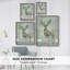 Fantastic Florals Deer, reproduction encadrée complète - bois massif-1780672666