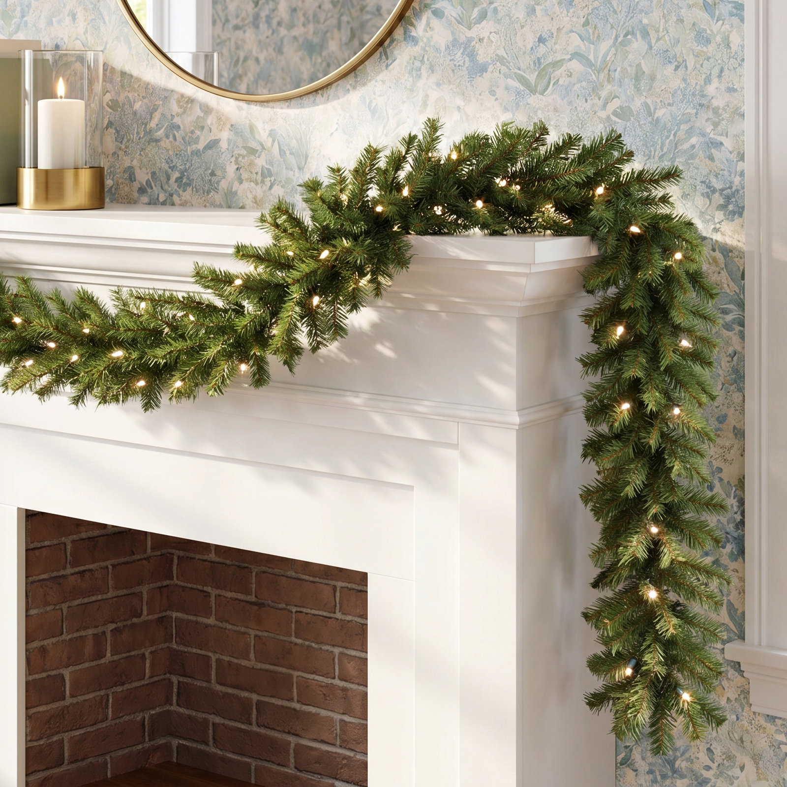 108" Pre-Lit Fir Christmas Garland