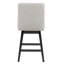 Lark Manor ™, tabourets de bar 26 po à hauteur de comptoir pivotant à 360 ° avec dossier haut pour îlot de cuisine et de bar Lark Manor ™, ensemble de 1, tissu performance gris anthracite-1068308035