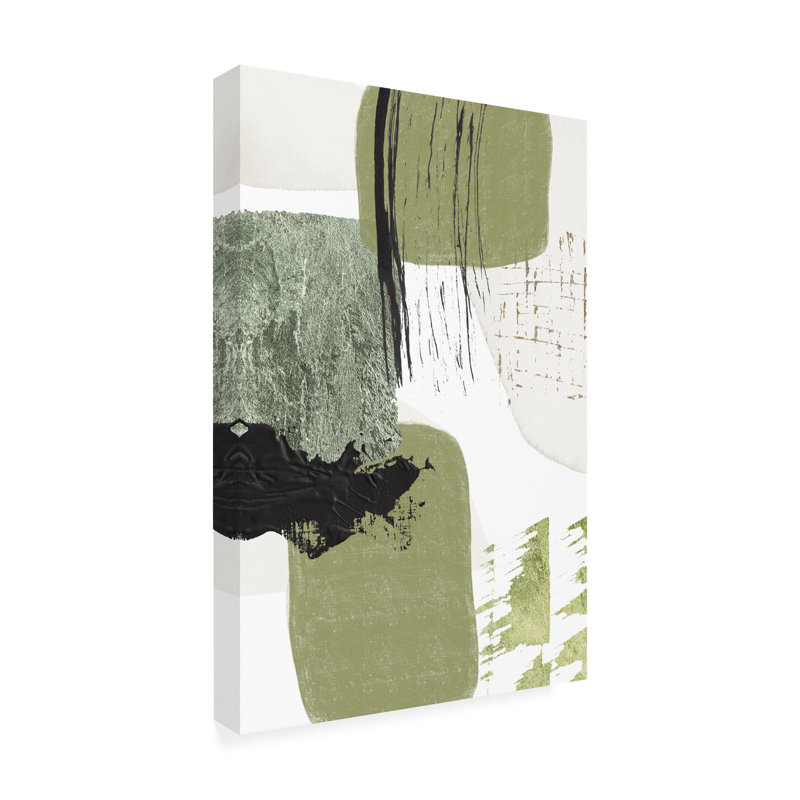 «Green Dream 3» par Sally Ann - reproduction d'art sur toile tendue, H 19 po x l 12 po x P 2 po