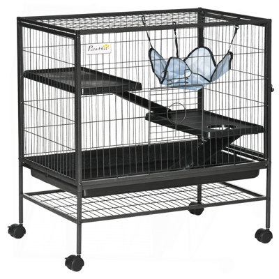 Cage à 3 niveaux pour petits animaux, cage à furet, grande cage à chinchilla