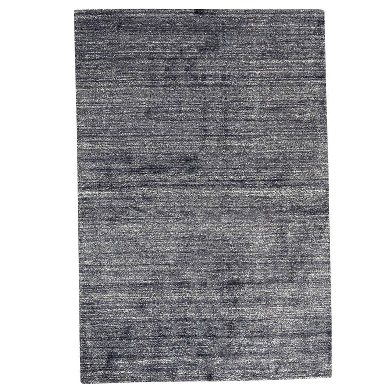 Tapis unique ivoire / gris noué à la main de haute qualité