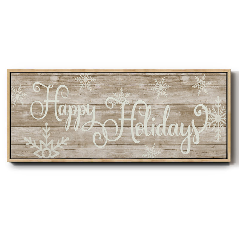 Happy Holidays- Framed Canvas