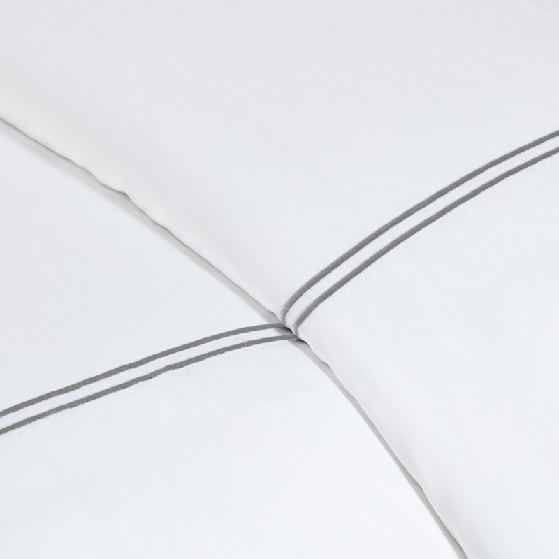 Édredon double / grand avec coton 500Tc et oreiller double brodé
