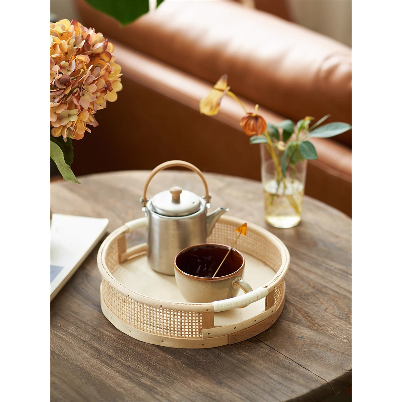 Auryanna Bamboo Tray - Set of, 2.2" H x 11.42" W x 11.42" D