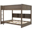 Lit superposé grand sur grand avec armoires de rangement et ports USB-668195066