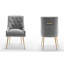 Chaise d'appoint en velours beige Baudel-1563904542