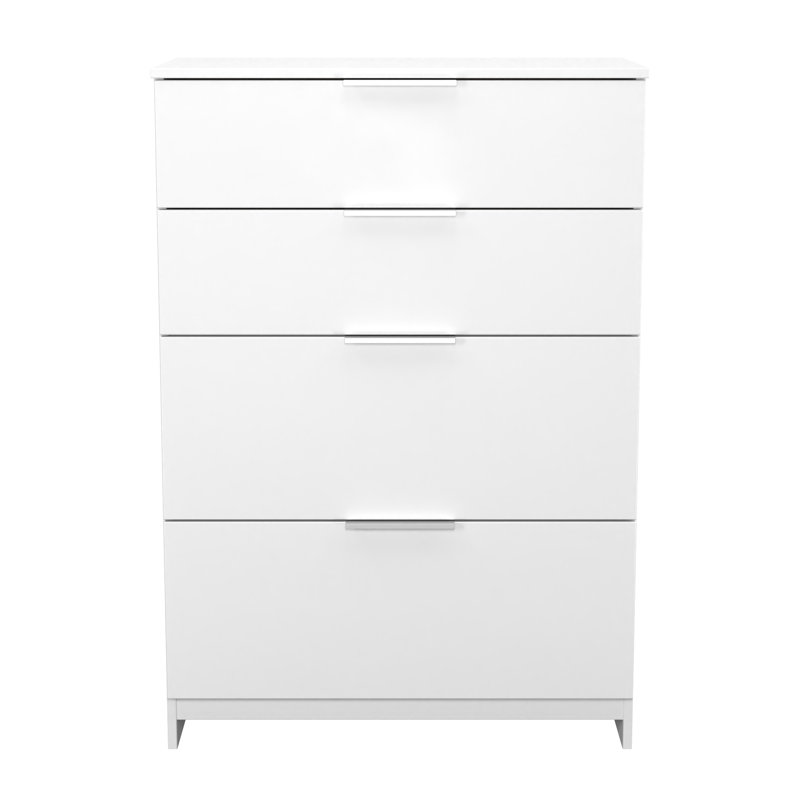 Fully Assembled Mericle 4 - Drawer Chest of Drawers, White