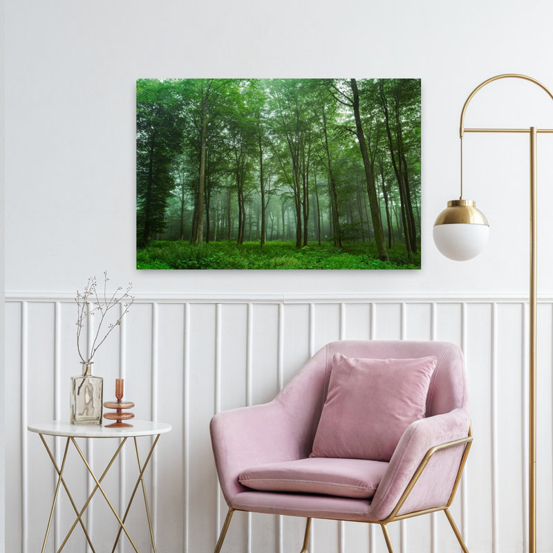 Art contemporain contemporain, paysage de forêt abstrait, H 36 po x l 24 po