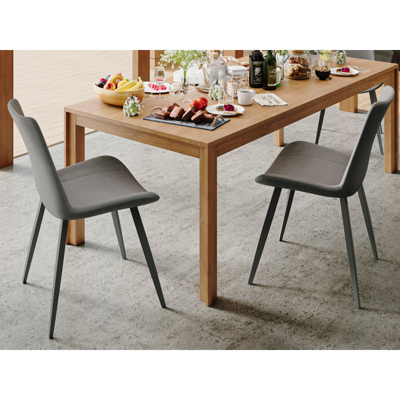 Chaise d'école et de café rembourrée en cuir BlackTag, Gris