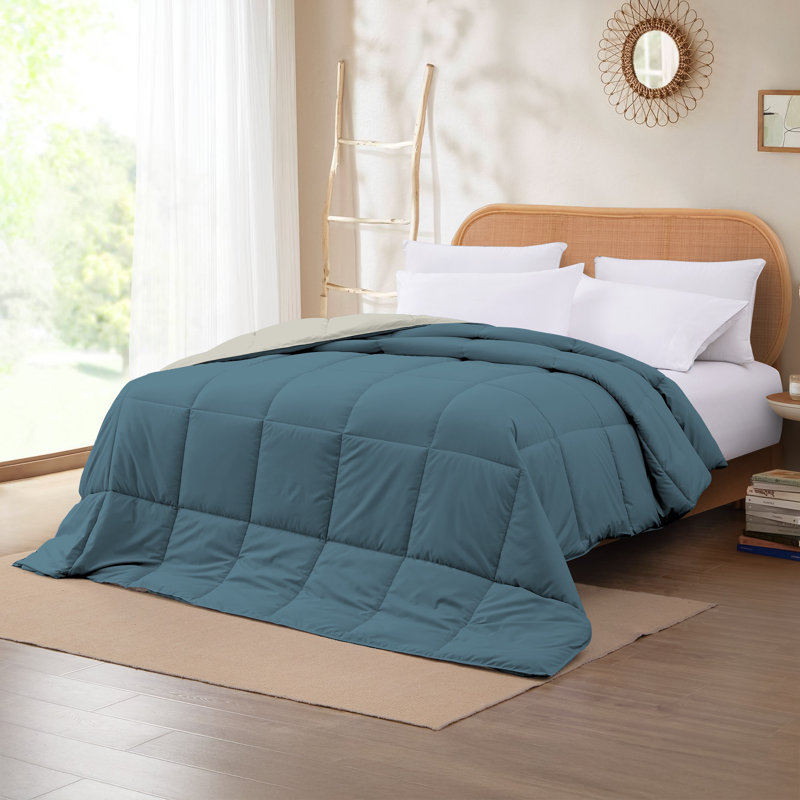 Modern Threads Sanctuary by PCT Down Alternative Microfiber Quilted Reversible Comforter & Duvet Insert - Soft, Comfortable Alternative to Goose Down - Bedding for All Seasons