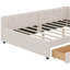 Upholstered Platform Bed With USB And Drawers-996590454