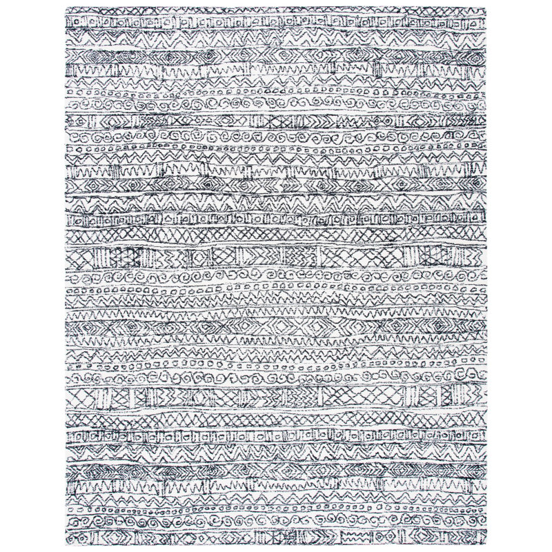 Brillion Hand Tufted Wool And Cotton Abstract Rug, Rectangle 2'6" x 4'