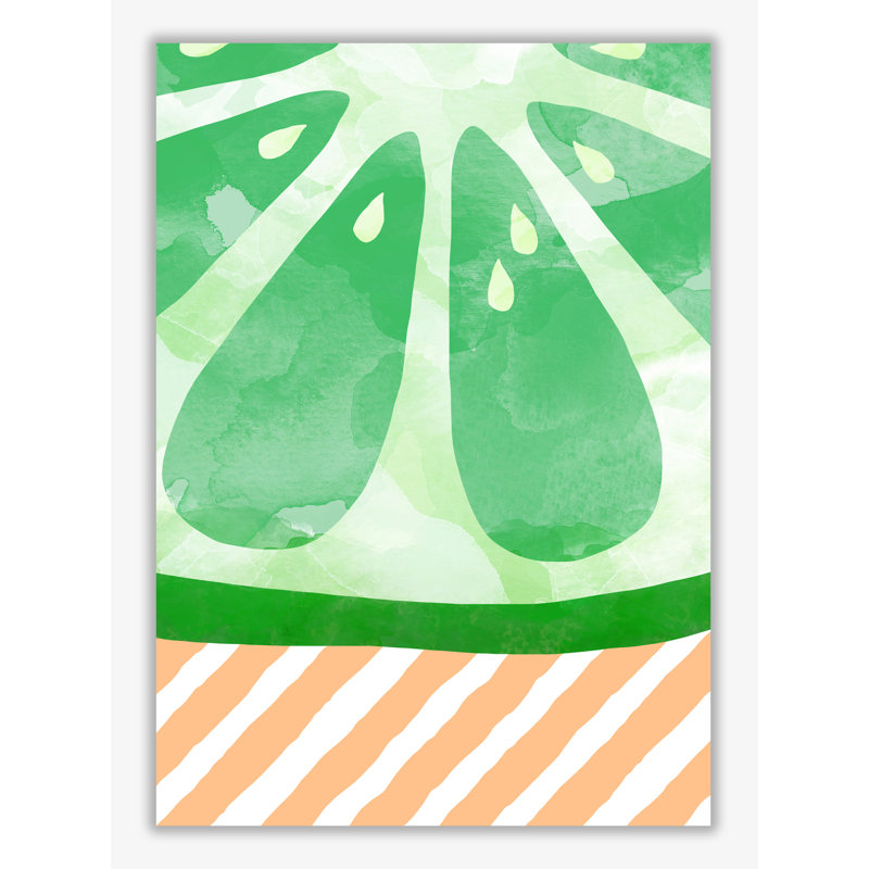 Lime Abstract - Print, No Frame, 30 cm H x 21 cm W x 1 cm D