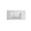 Lavabo de salle de bain 36 po en résine, finition blanc brillant, l 36,17 po de profondeur x 17,99 po de hauteur, 4,75 po de hauteur, 46,05 lb, lavabo pour salle de bain à gratter et à teindre, blanc