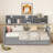 Daybed, Wood Slat Support, with Bedside Shelves and Two Drawers-1650185252-1650185255