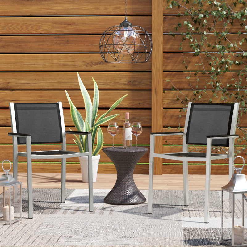 Ensemble de 2 chaises d'extérieur Modway Shore, Noir