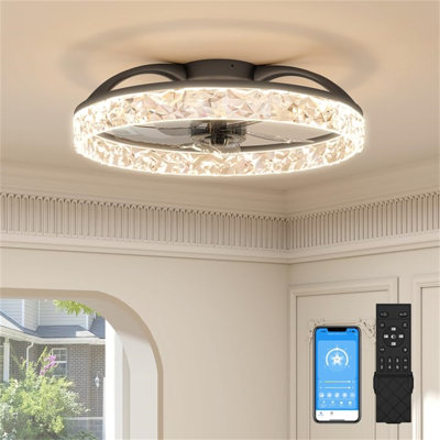 Ceiling Fans With Lights And Remote, Modern Smart LED Ceiling Fan Light
