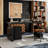 70.9" W L-Shaped Electric Standing Desk with 4 Height Presets, Side Storage Cabinet and Drawer-178564448