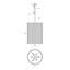 Luminaire suspendu échelle Jacob's - or français - l 16 po x H 24,5 po