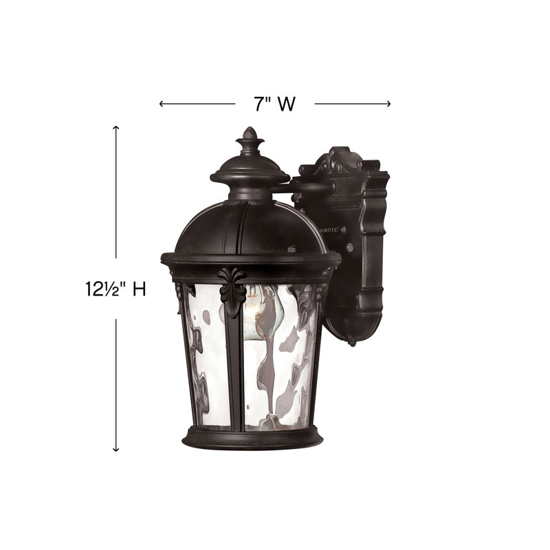 Windsor LED Outdoor Wall Lantern, 75W Max Medium, Black