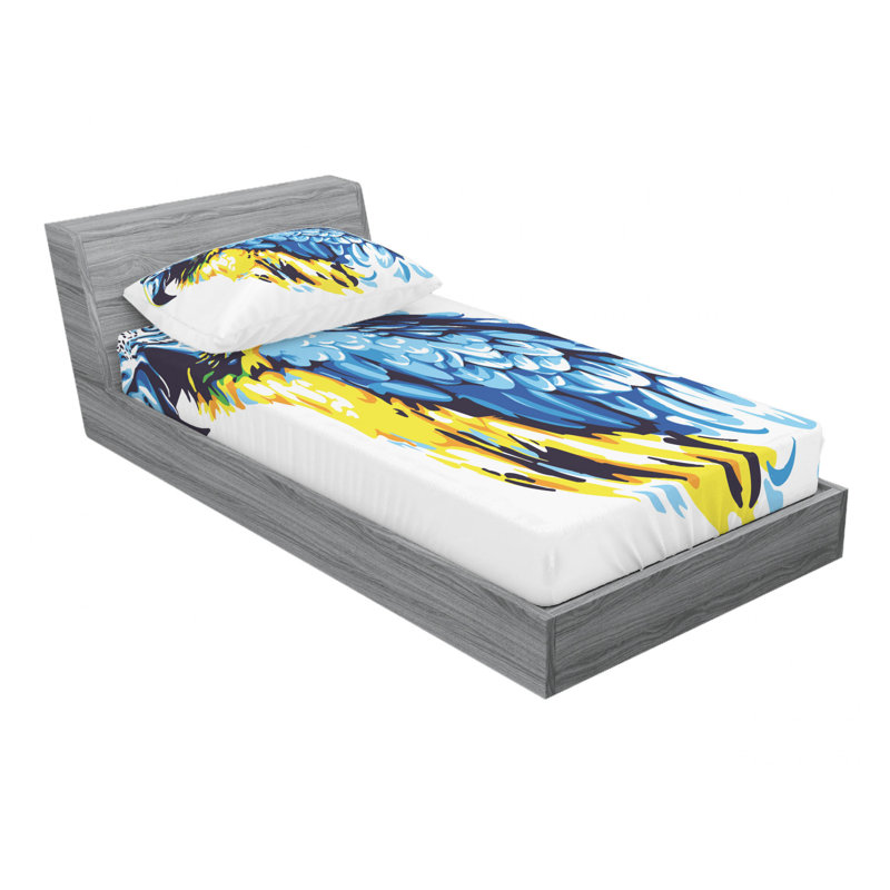 Ensemble de draps Parrot Profile Exotic, Ensemble de draps pour lit simple avec drap-housse