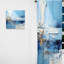 Rideau en velours nautique Noah bleu et beige Noah Tranquility Beach III - 1 panneau-1822396006