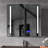 26'' W 30'' H Surface Frameless Medicine Cabinet Mirror 2 Adjustable