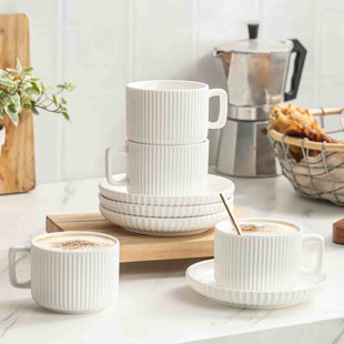 8 oz. Cappuccino Cup and Saucer (Set of 4)