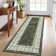 Modern Plaid Machine Washable Rug with Non-Slip Backing, Foldable Low Pile Floor Cover, Contemporary Bordered Indoor Mat for Bedroom, Living Room