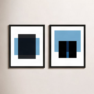 Alba "Black and Blue" 2-Piece Print Set
