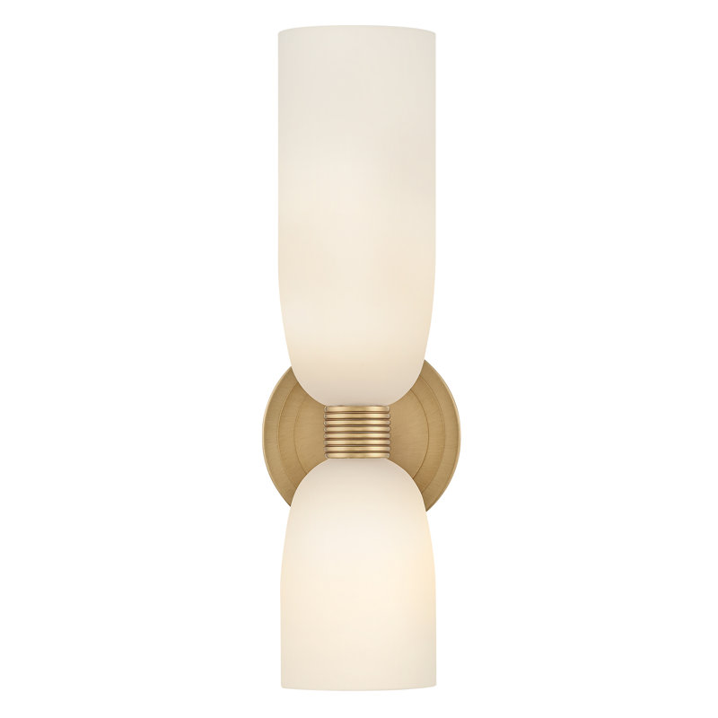 Tallulah Lacquered Brass and Etched Opal Glass Wall Sconce