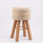 Modern Round Counter Height Barstool, 24 Inch Counter Height, Soft Padded Upholstered Backless Seat with Ethnic Pattern, Farmhouse Style, Kitchen Island/Breakfast/Pub, Mid-Century Natural Wooden Base, Multicolor-928378562-928378564