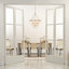Chaise d'appoint rembourrée en cuir blanc cassé