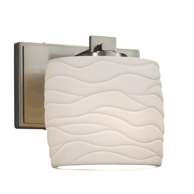 Appliquee à bras 1 lumières Darrien, Nickel brossé